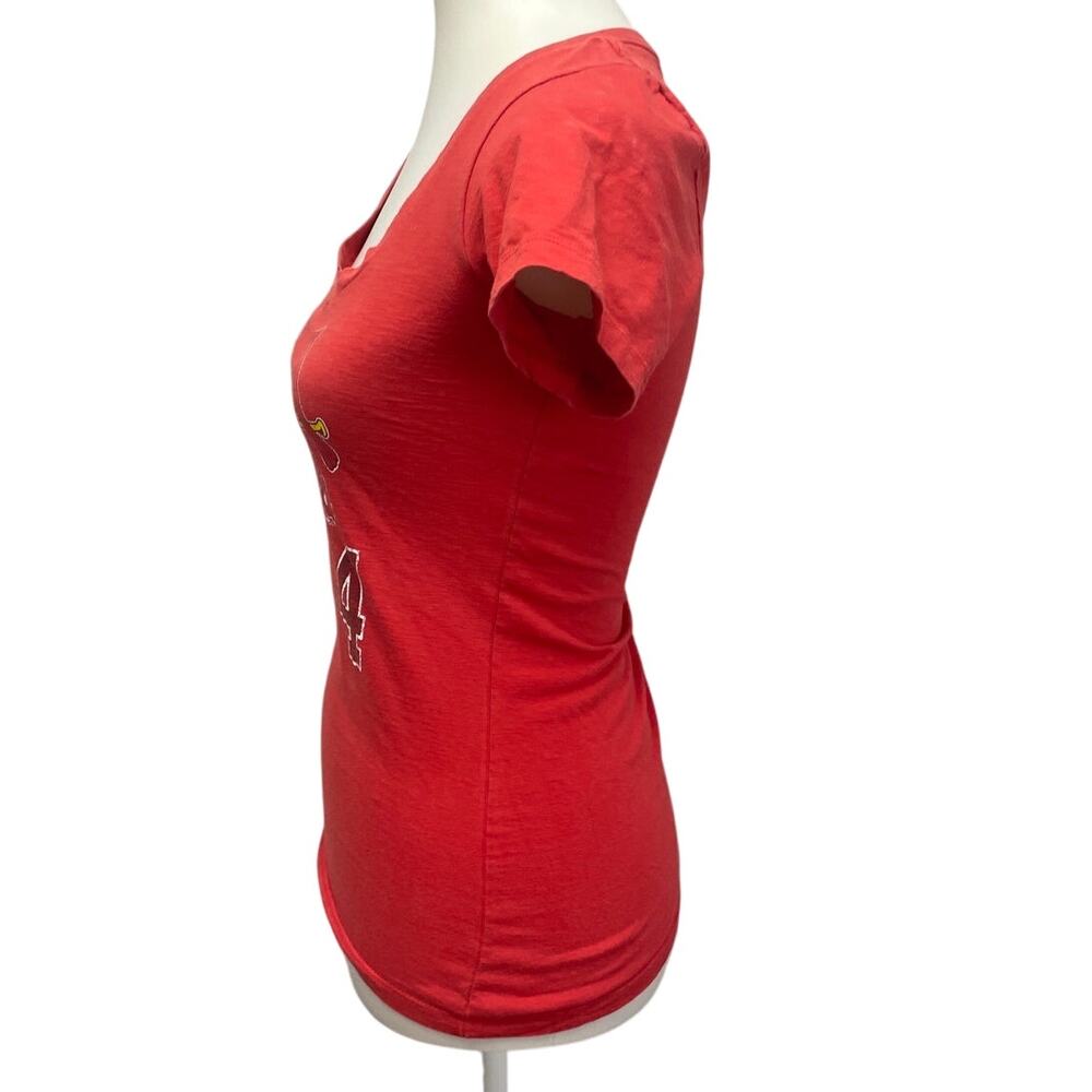 Genuine Merchandise Womens Small Molina Cardinals Short Sleeve V Neck Tee Shirt - Picture 2 of 4